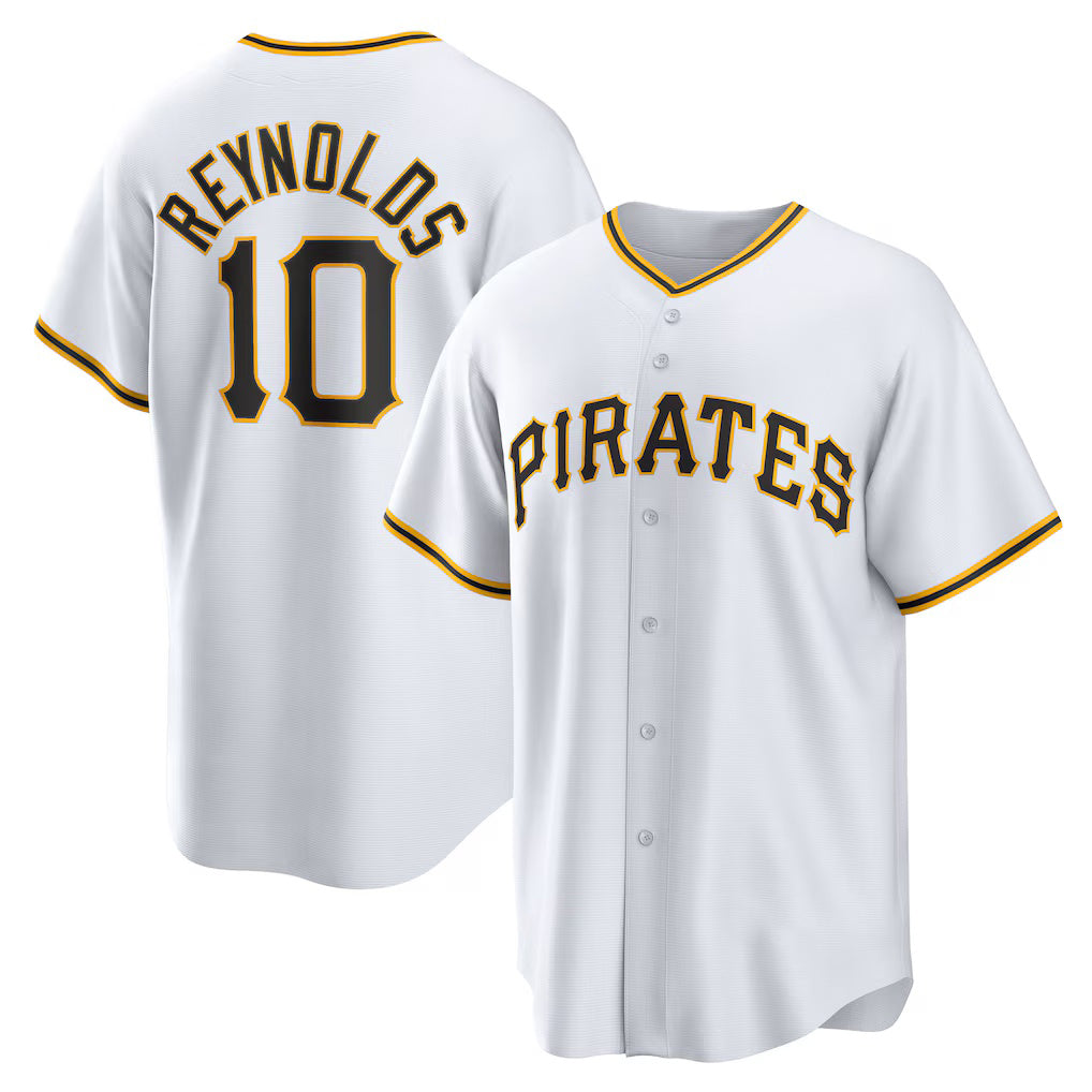 Pittsburgh Pirates #10 Bryan Reynolds White Jermy Replica Player Jersey