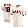 San Francisco Giants #16 Rafael Devers Cream Jermy Home Limited Player Jersey