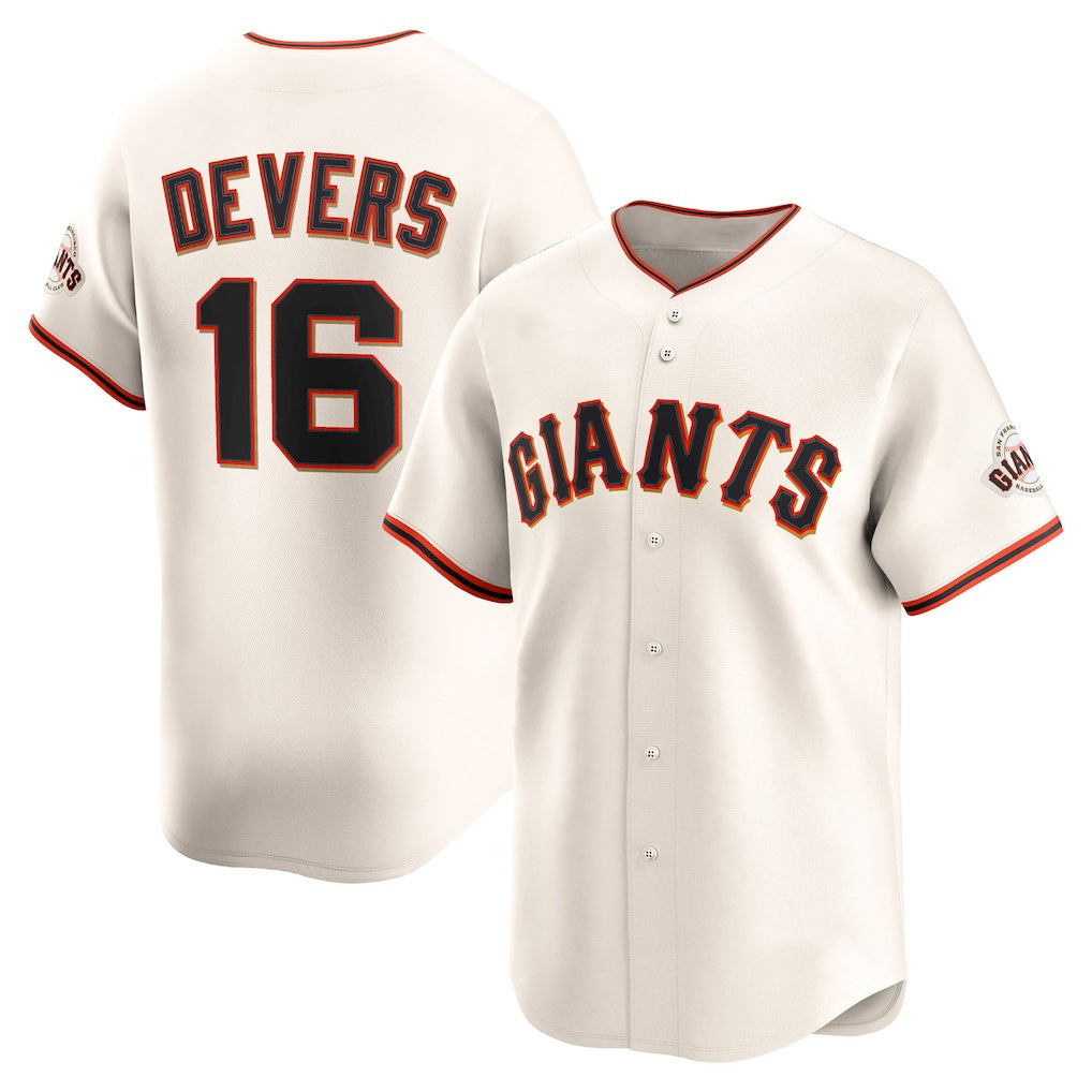 San Francisco Giants #16 Rafael Devers Cream Jermy Home Limited Player Jersey