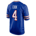 B.Bills #4 James Cook Royal Jermy Team Game Jersey