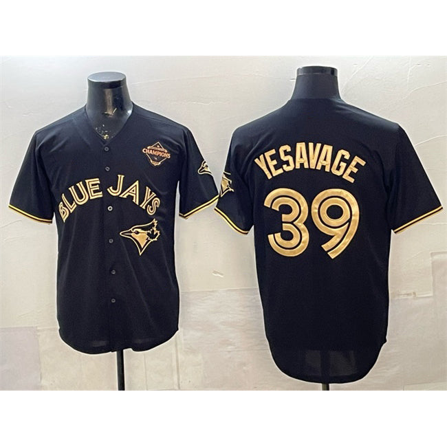 Toronto Blue Jays #39 Trey Yesavage Black Gold Jermy 2025 American League Champions Limited Stitched Jersey