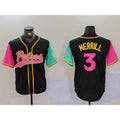 San Diego Padres #3 Jackson Merrill Black Jermy NEW 2023 City Connect Cool Base Stitched Jersey