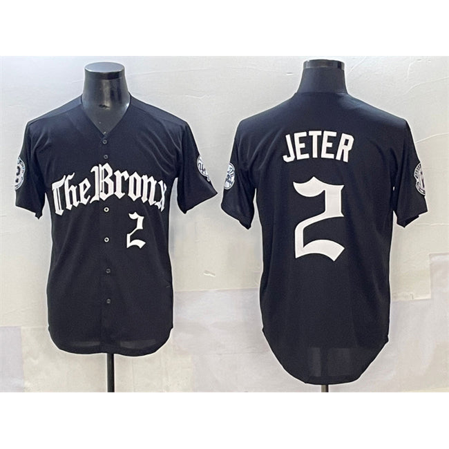 New York Yankees #2 Derek Jeter Black Jermy 'Gothic Legacy Edition' Vapor Premier Limited Stitched Jersey