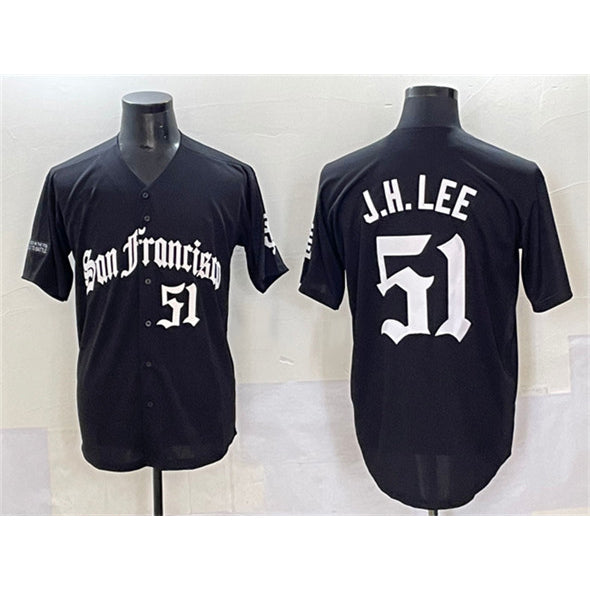 San Francisco Giants #51 Jung Hoo Lee Black Jermy 'Gothic Fog Edition' Vapor Premier Limited Stitched Jersey
