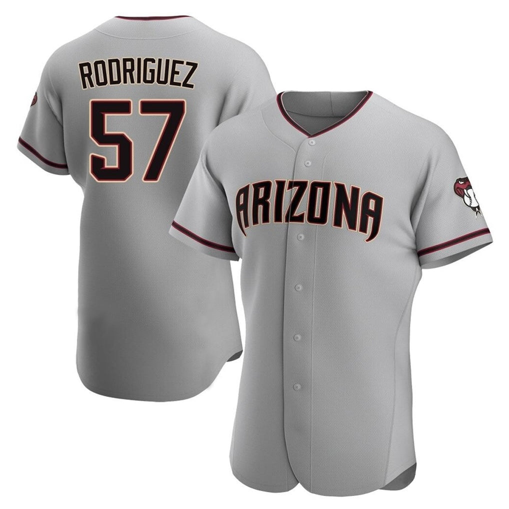 Arizona Diamondbacks #57 Eduardo Rodriguez Player Gray Jermy Road Limited Elite Home Game Stitched Jerseys