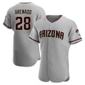 Arizona Diamondbacks #28 Nolan Arenado Player Gray Jermy Road Limited Elite Home Game Stitched Jerseys