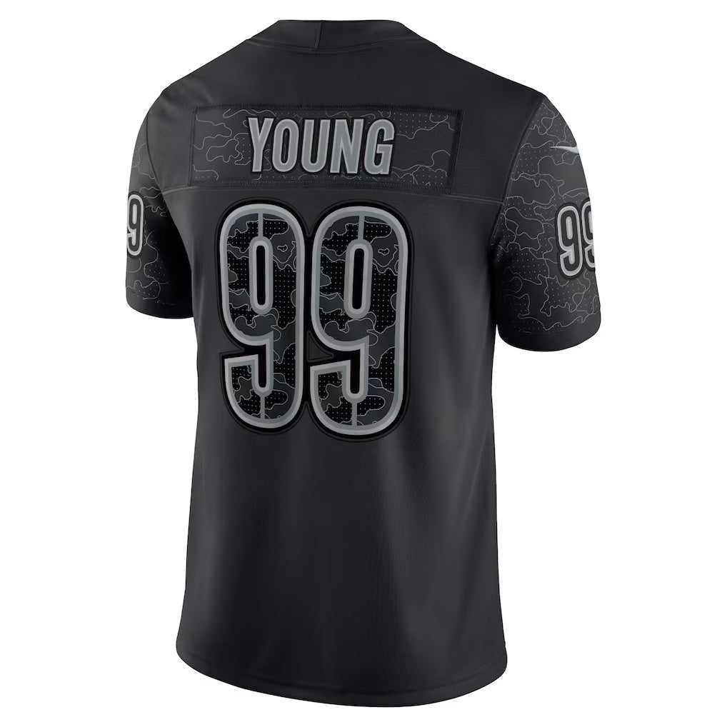 W.Commanders #99 Chase Young Black Jermy RFLCTV Limited Jersey