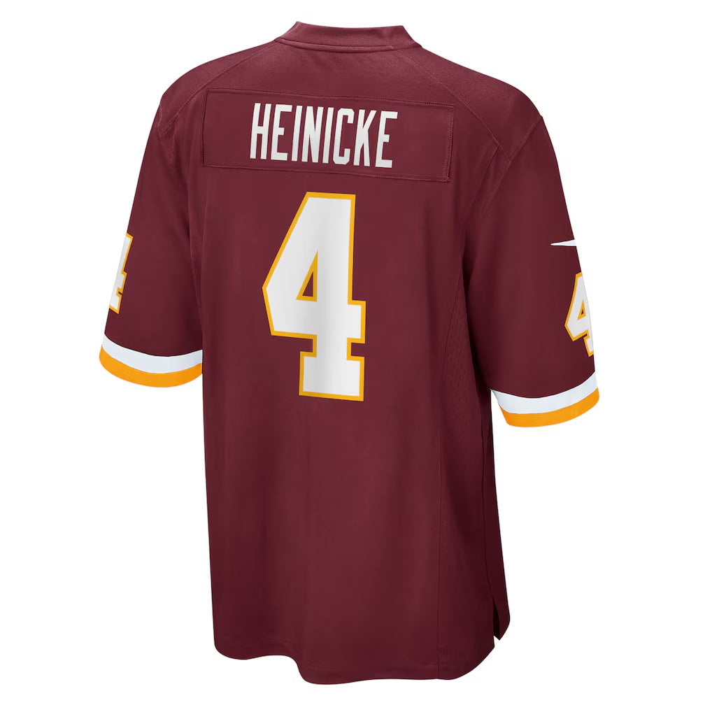 W.Football Team #4 Taylor Heinicke Burgundy Jermy Team Game Jersey