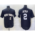 New York Yankees #2 Derek Jeter Black Jermy Limited Stitched Jersey