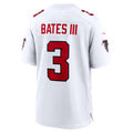 A.Falcons #3 Jessie Bates III White Jermy Game Jersey