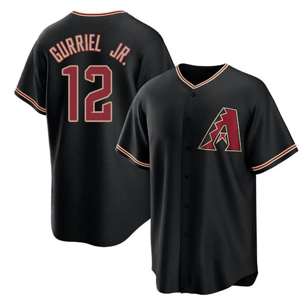 Arizona Diamondbacks #12 Lourdes Gurriel Jr. Black Jermy Cool Base Stitched Jersey