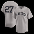 New York Yankees #27 Giancarlo Stanton Gray Jermy Road Limited Player Jersey