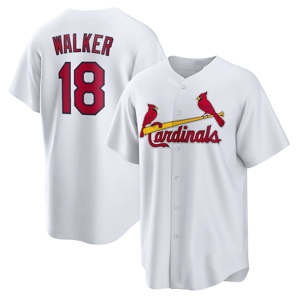 St. Louis Cardinals #18 Jordan Walker White Jermy Home Official Replica Player Jersey