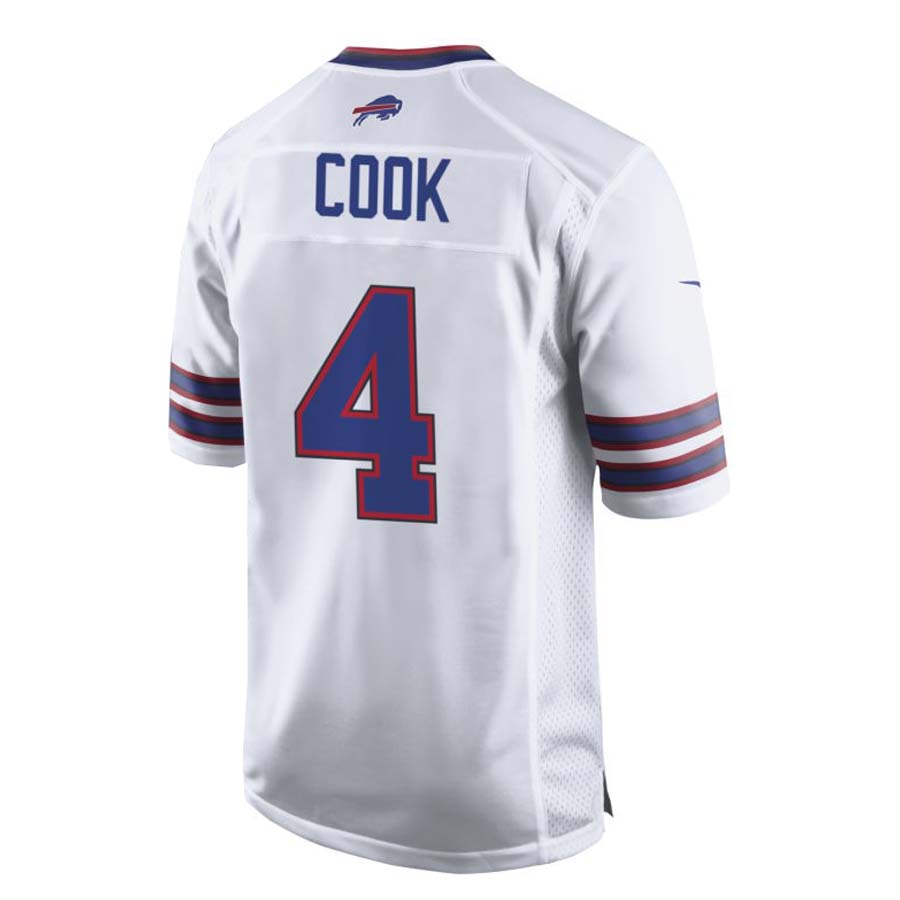 B.Bills #4 James Cook White Jermy Team Game Jersey