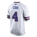 B.Bills #4 James Cook White Jermy Team Game Jersey