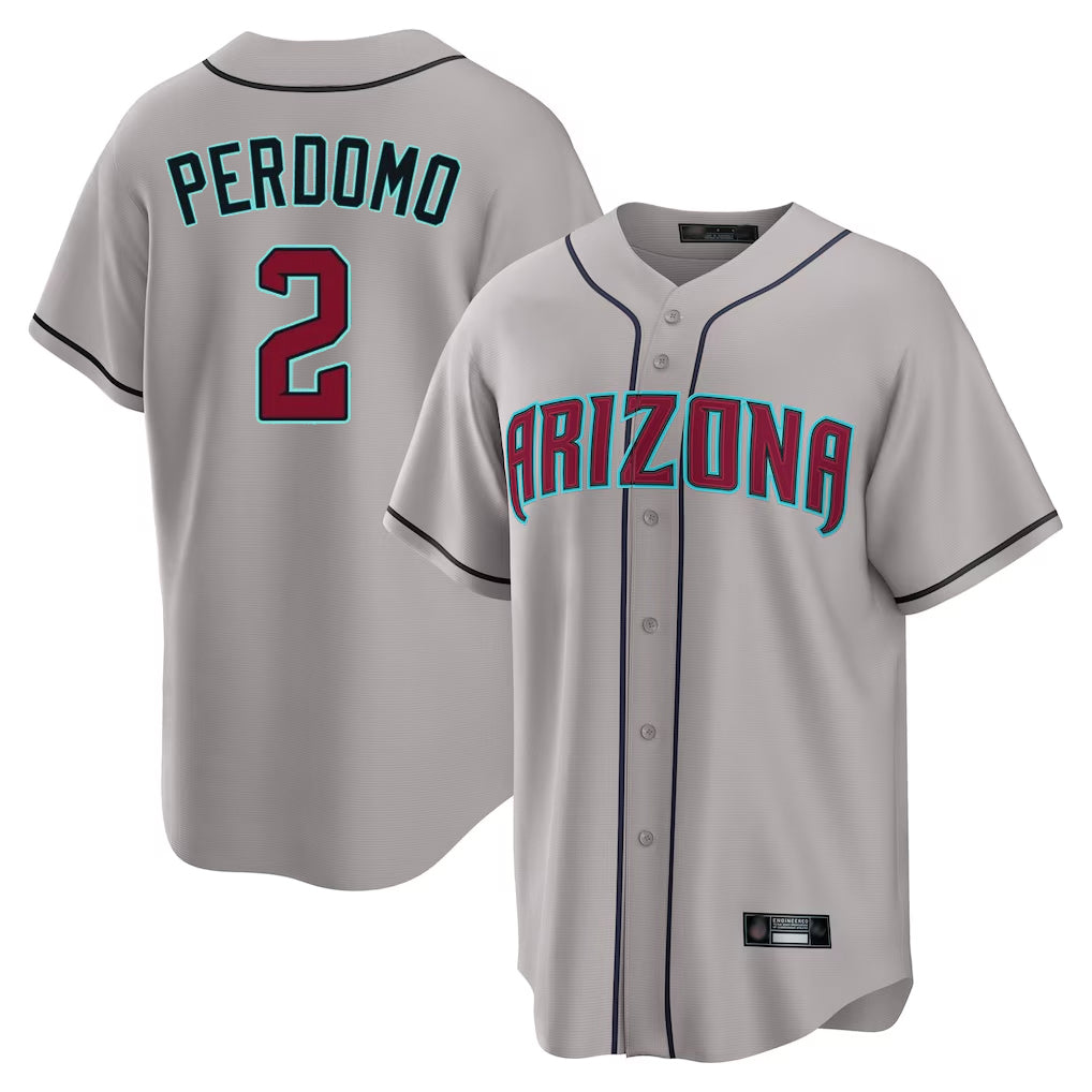 Arizona Diamondbacks #2 Geraldo Perdomo Player Gray Jermy Road Home Game Stitched Jerseys