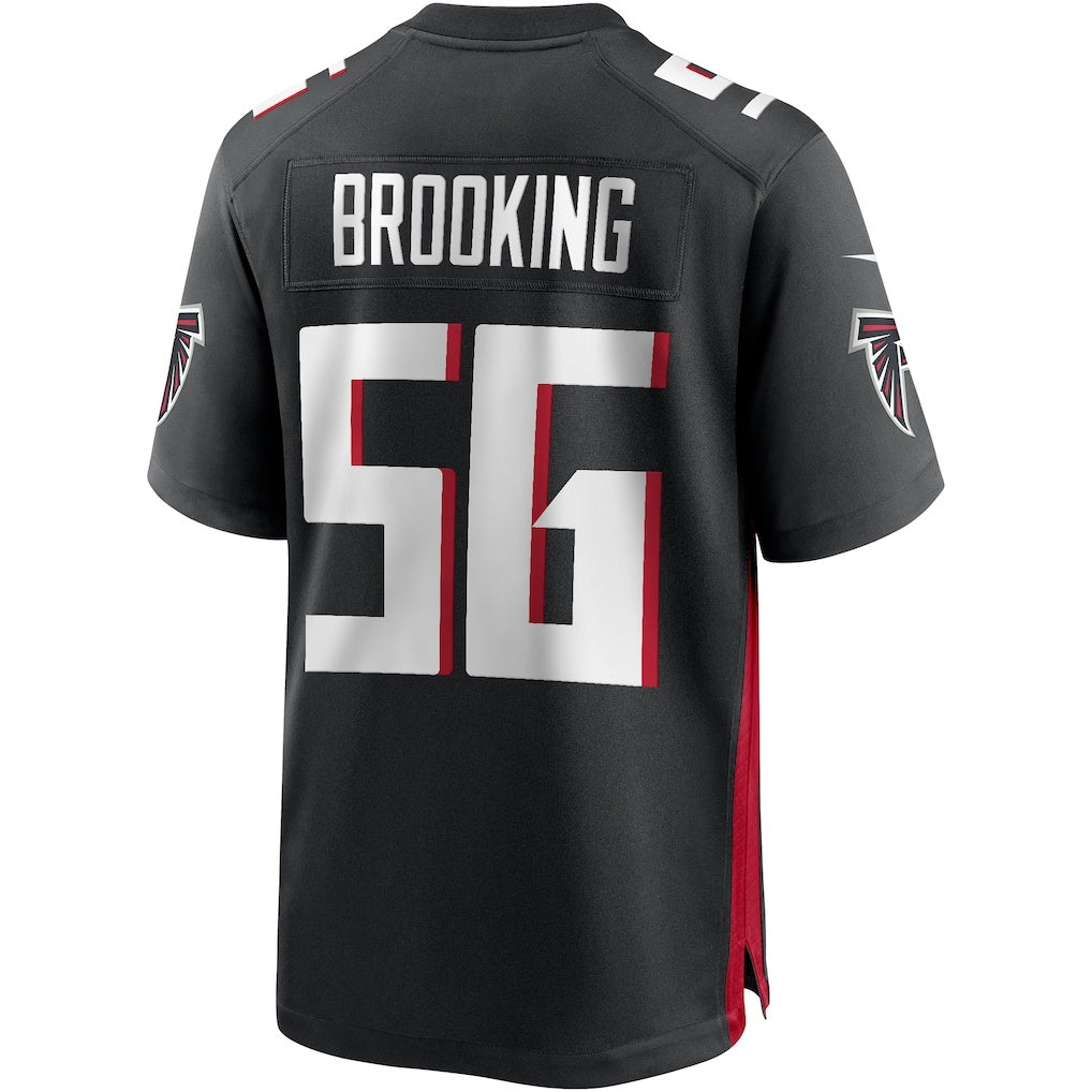 A.Falcons #56 Keith Brooking Black Jermy Game Retired Player Jersey